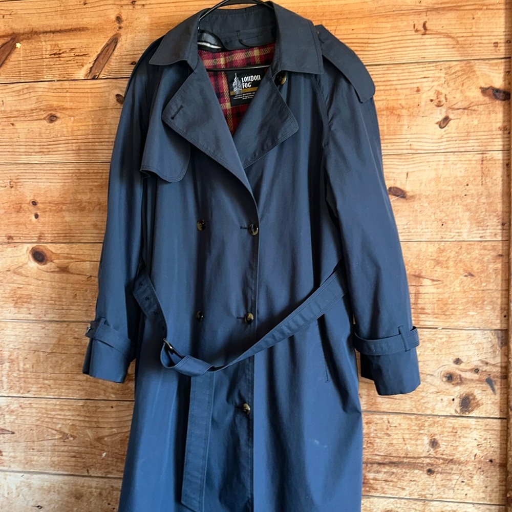 London Fog Navy Trench Coat